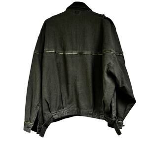 Free People Slouchy Military Jacket Size S in Moss Relaxed Boxy Oversized Fit